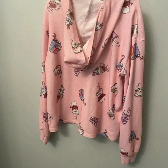 Art class target pink hot chocolate tea coffee hoodie sweatshirt top medium m 8 - Picture 8 of 9